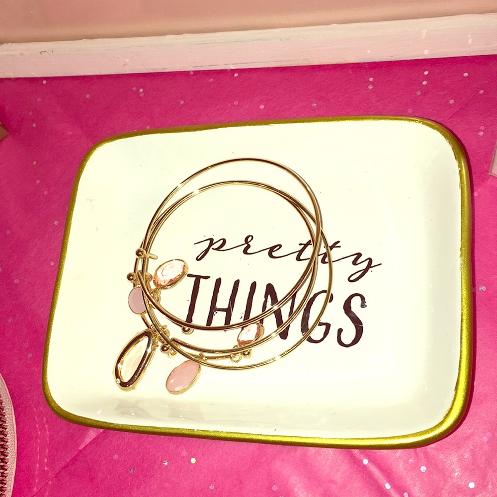2/$20 quartz and crystal in gold plated bangles